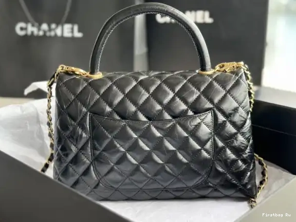 First Bag Ru BAG CHANEL LARGE FLAP HANDLE WITH TOP 0628